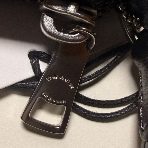 Coach Black Signature Jacquard Mini Shoulder Bag with Tan Hangtag NWT - Picture 9 of 15